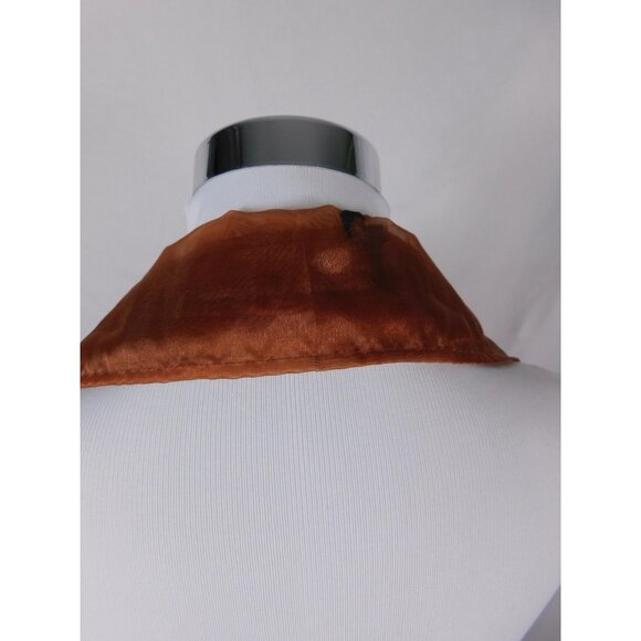 Orange Bats Spiderweb Embroidered Tassel Sheer Scarf OS - Picture 8 of 10